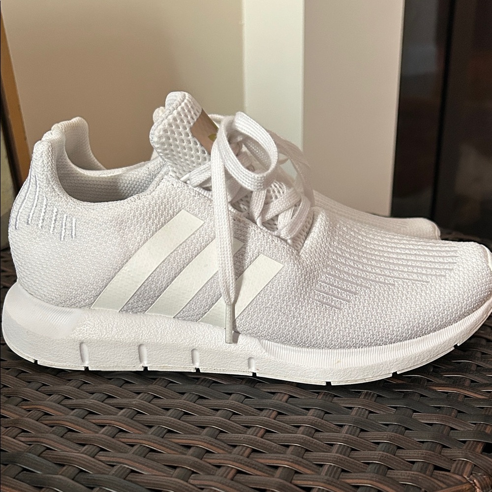 Adidas All-White Knit Sneakers